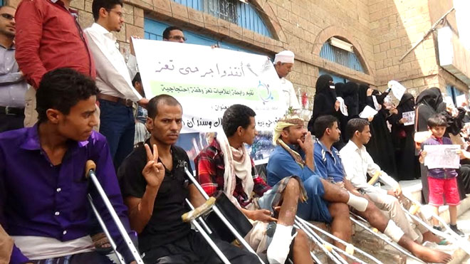 جرحى تعز بين مطرقة فساد اللجنة الطبية السابقة وسندان نيابة الأموال العامة