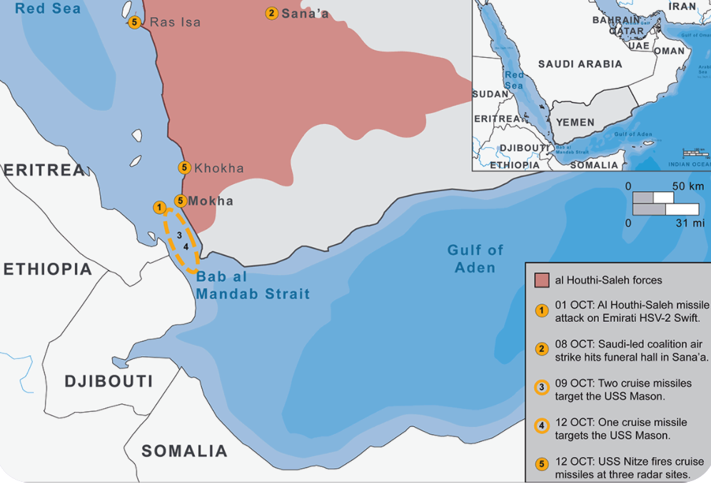 ميليشيا الحوثيين تستخدم القواطر البحرية لرصد الممرات الدولية المتاخمة لسواحل البحر الأحمر