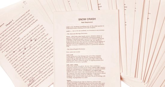 عرض مخطوطة رواية الخيال العلمي snow crash في مزاد عالمي..  