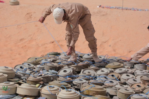 انتزاع 880 لغما وذخيرة حوثية خلال أسبوع